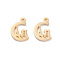 Valentine's Day 304 Stainless Steel Charms, Laser Cut, Moon with Tower & Couple, Golden, 12x8.5x1mm, Hole: 1.2mm
