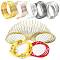 300 Circles 5 Colors Steel Memory Wire, Round, for Collar Necklace Wrap Bracelets Making, Mixed Color, 22 Gauge, 0.6mm, 60mm inner diameter, 60 circles/color