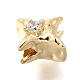 Латунные микропаве из прозрачного кубического циркония KK-U061-15B-G-2