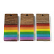 Подвески Pride на тему радуги из смолы и орехового дерева WOOD-K012-06B-1