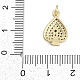 Латунные микропаве прозрачные подвески с фианитом KK-G522-53G-02-3