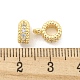 Латунные микропаве прозрачные подвески с фианитом KK-Z044-08G-3