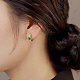 Квадратные серьги-кольца из стерлингового серебра BT5846-3