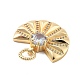Подвески из латуни микропаве с фианитами и стеклом KK-L209-088G-2