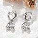 Латунные серьги-кольца из прозрачного кубического циркония EJEW-R016-06P-1