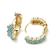 Серьги-кольца из латуни с настоящим золотом 18 карат EJEW-L268-015G-01-2
