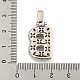 Латунные микропаве прозрачные подвески с фианитом KK-B099-01P-B-3