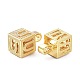 Кулоны из латуни с микропейвом и прозрачным фианитом ZIRC-O045-01G-U-3