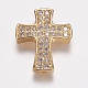 Латунные микро проложить кубического циркония бусы ZIRC-E143-28G-1