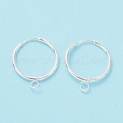 201 фурнитура для сережек-колец Huggie Hoop из нержавеющей стали STAS-P283-01N-S