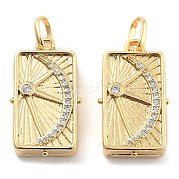 Подвески из латуни с прозрачным фианитом KK-U009-11C-G
