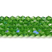 Прозрачные стеклянные бусины гальваническим пряди GLAA-F029-4mm-D03