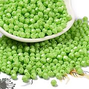 Выпечка расписных стеклянных бусин SEED-C004-01B