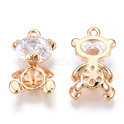 Латунная микропаве из прозрачного кубического циркония KK-N216-399