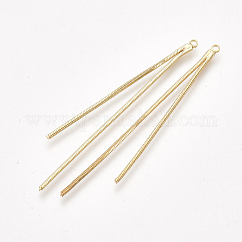 Латунная цепочка со змеиной кисточкой большие кулоны, реальный 18k позолоченный, 52x2x1 мм, отверстие : 1.2 мм