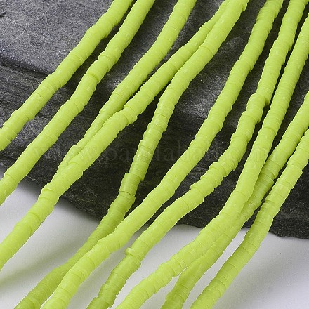 Плоские круглые бусинки распорки ручной полимерной глины CLAY-R067-4.0mm-10-1