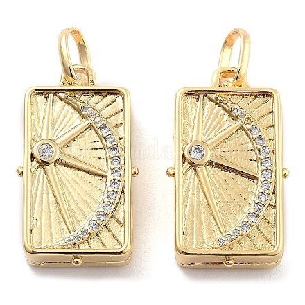 Подвески из латуни с прозрачным фианитом KK-U009-11C-G-1