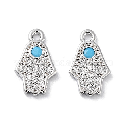 Латунные микропаве прозрачные кубические циркониевые подвески KK-F871-47P-1