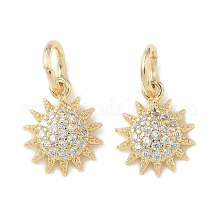 Латунные микро проложить кубического циркония подвески KK-D386-16G-02-1