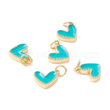 Подвески из латуни с покрытием из эмали KK-D073-27G-04-1