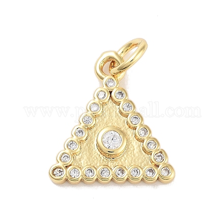 Подвески из латуни с покрытием из прозрачного кубического циркония KK-M293-19G-1