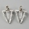Glass Bottle Locket Pendants, Hair Keepsake Urn Charms, Triangle, Clear, 23x15x8.5mm, Hole: 1.8mm