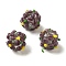 Handmade Lampwork Beads, Flower, Coconut Brown, 11~13mm, Hole: 1.2mm