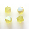 Preciosa® Crystal Beads, Czech Crystal, Bicone(451 69 302 Rondelle), 80250 20019 Acid Yellow AB Matt, 6mm, Hole: 1mm