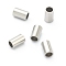 Non-Tarnish 304 Stainless Steel Beads, Tube Beads, Stainless Steel Color, 4x2.5mm, Hole: 1.9mm