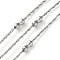 304 Stainless Steel Chains with Beads, Soldered, with Spool, Bamboo Stick, Stainless Steel Color, 1.5mm, Bamboo stick: 8x4mm