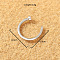 304 Stainless Steel Hoop Nose Rings, Nail, Stainless Steel Color, 9x9mm
