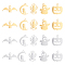 20Pcs 10 Style 304 Stainless Steel Charms, Laser Cut, for Halloween, Mixed Shape, Golden & Stainless Steel Color, 12~16x7~11.5x1.1mm, Hole: 0.8~1.4mm, 2pcs/style