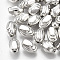 CCB Plastic Beads, Oval, Platinum, 11x7x7mm, Hole: 1.5mm