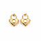 Ion Plating(IP) 304 Stainless Steel Pendant Enamel Settings, with Jump Rings, Heart, Real 14K Gold Plated, 18x13x6mm, Jump Ring: 4x0.5mm, 2.5mm inner diameter