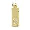 Brass Micro Pave Clear Cubic Zirconia Pendants, Cadmium Free & Nickel Free & Lead Free, Real 18K Gold Plated, Rectangle, Letter P, 23.5x7.5x2mm, Hole: 3mm