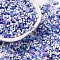 Baking Paint Glass Seed Beads, Round Hole, Peanut, Mauve, 4.5x2.5x2.5mm, Hole: 1mm, about 4500pcs/pound