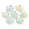 Acrylic Bead Caps, 5-Petal Flower, Light Cyan, 17.5x18x5mm, Hole: 1.2mm, 1162pcs/500g