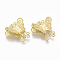 Brass Chandelier Components Links, Nickel Free, Butterfly, Raw(Unplated), 16.5x16x7mm, Hole: 0.8mm