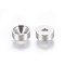 Tarnish Resistant 202 Stainless Steel Rhinestone Cabochon Settings, Stainless Steel Color, 6x2mm, Hole: 2mm, Inner Diameter: 5mm