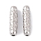 Brass Beads, Cadmium Free & Nickel Free & Lead Free, Column, Platinum, 15x4mm, Hole: 1.5mm