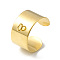 304 Stainless Steel Loop Ring Bases, Cuff Ring, Golden, 10x0.5mm, Hole: 2.4mm, Inner Diameter: 17mm