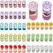 48Pcs 8 Colors Luminous Plastic Pendants, with Conch inside, Drift Bottle Charm, Mixed Color, 24x10~10.5mm, Hole: 2mm, 6pcs/color