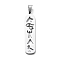 Non-Tarnish 304 Stainless Steel Pendants, Rectangle Charm, Stainless Steel Color, 33.5x7.5x1.4mm, Hole: 5.5x3mm