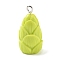 Opaque Resin Pendants, Imitate Vegetable, with Platinum Tone Iron Loops, Bamboo Shoots, 29.5x15mm, Hole: 2x2.5mm
