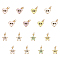 SUPERFINDINGS 16Pcs Heart Enamel Charms Real 18K Gold Plated Star Charm with Jump Rings 2 Style Star Heart with Eye Brass Enamel Charms for Bracelet Necklace Jewelry DIY Craft Making