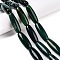 Natural Agate Dyed Beads Strands, Rice, Dark Green, 39.5~41x11~15mm, Hole: 3mm, about 10pcs/strand, 15.35~16''(39~40cm)