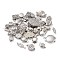 Brass Cubic Zirconia Box Clasps, Long-Lasting Plated, Mixed Shapes, Cadmium Free & Lead Free, Clear, Platinum, 13.5~30.5x5~20x1.5~9mm, Hole: 0.9~1.6mm