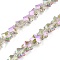 Electroplate Transparent Glass Beads Strands, Star, Faceted, Half Plated, Lilac, 7.5x8x5mm, Hole: 0.7mm, about 80pcs/strand, 21.56''(54.75cm)