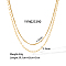 304 Stainless Steel Layered Lock Chain Necklace for Stylish and Elegant Look