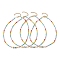 Bohemian Style Glass Beaded Necklaces, with Brass for Women, Mixed Color, 14.96~15.16 inch(38~38.5cm)